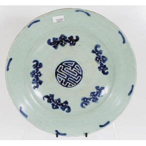 Blue White Chinese Ceramic Plate With Figural Decoration Ceramics