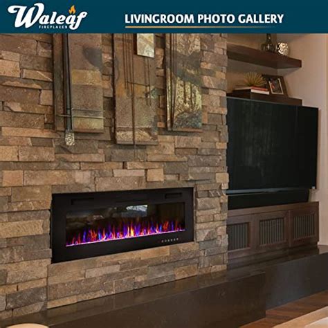 Waleaf Inch Ultra Thin Electric Fireplace Wall Mounted And Recessed