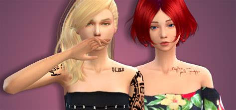 Best Simlish CC Tattoos For The Sims 4 All Free FandomSpot