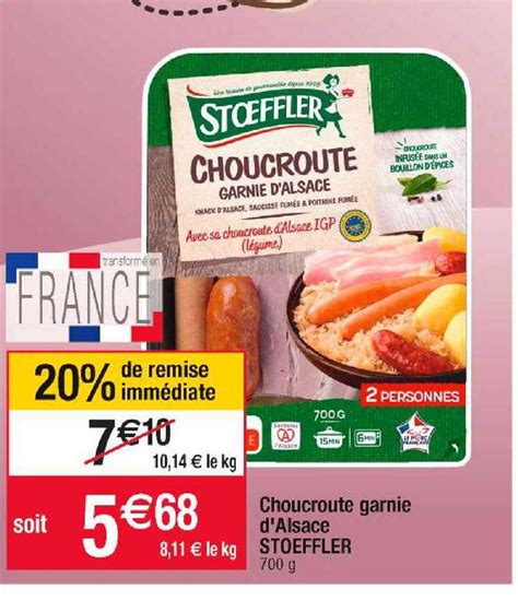 Promo Choucroute Garnie D Alsace Stoeffler Chez Cora Icatalogue Fr