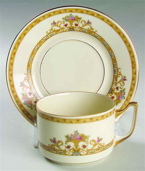 Moresque Cream Flat Cup Saucer Set By Epiag Replacements Ltd