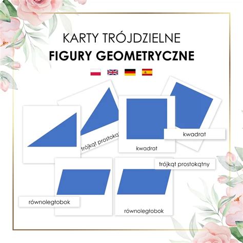 Karty Edukacyjne Tr Jdzielne Figury Geometryczne Sklep Z Materia Ami