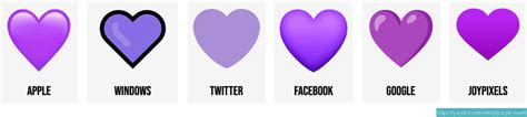 💜 Purple heart emoji