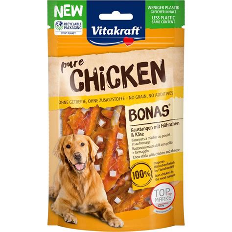 Vitakraft Pure Bonas Filet Poulet Fromage Friandise R Compense Pour Chien