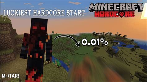 M Stars Minecraft Hardcore Episode I Got The Luckiest Start In