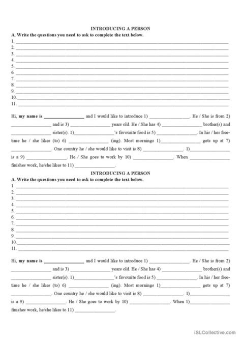 316 Introducing English Esl Worksheets Pdf And Doc