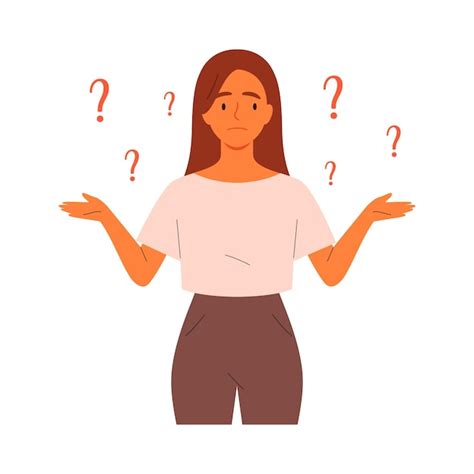 Premium Vector Illustration Of A Confused Woman