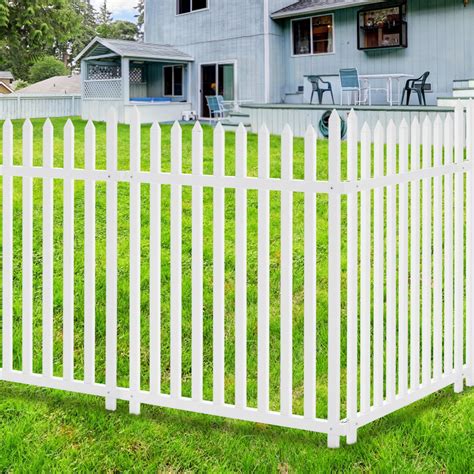 Garpans Garden Fence No Dig Vinyl Fence For Yard Privacy Fence Screen