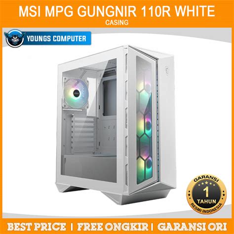 Jual Msi Mpg Gungnir 110r Atx Mid Tower Gaming Case White Shopee Indonesia