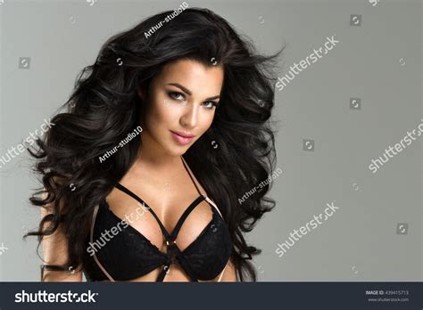 Sexy Attractive Brunette Woman Posing Fashionable Stock Photo Shutterstock
