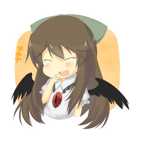 Safebooru 1girl Bad Id Blush Brown Hair Bust Chibi Closed Eyes Eiri