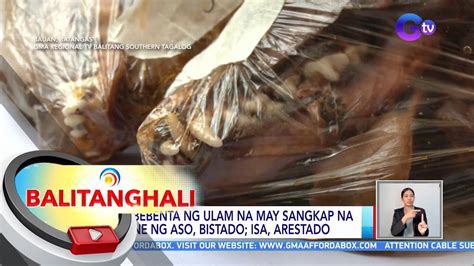 Pagbebenta Ng Ulam Na May Sangkap Na Karne Ng Aso Bistado Isa