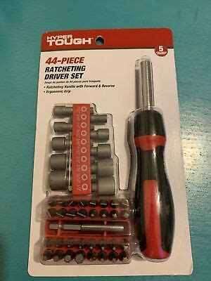 Hyper Tough 44 Piece Ratcheting Screwdriver Bits Set With Sockets