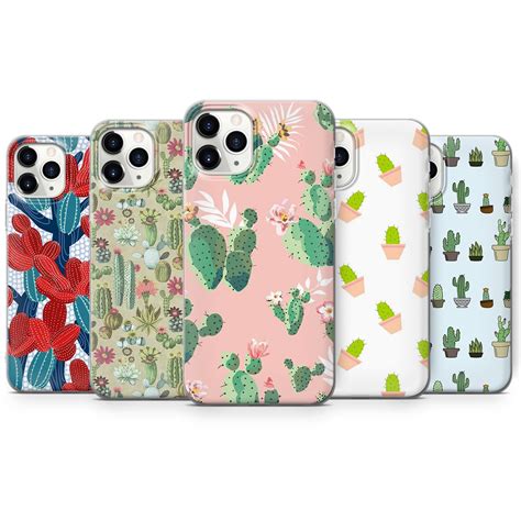 Cactus Phone Case Tasteful Colorful Flower Cover For Iphone Etsy