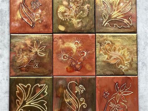 Расписываем панно из плитки Fiery flowers: Мастер-Классы в журнале ...
