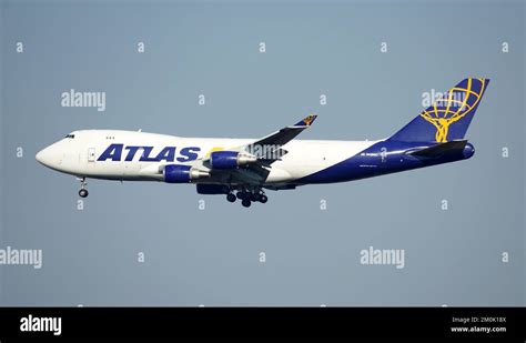 Atlas Air Cargo Boeing 747 Prepares For Landing At Chicago Ohare