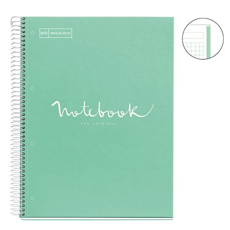 Bloc Notebook Spirale A Miquelrius Emotion P Petits Carreaux X