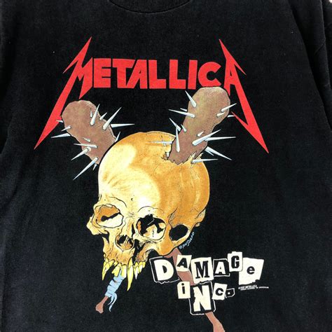 Vintage 80s Metallica Pushead Damage Inc Tour Heavy Metal Etsy