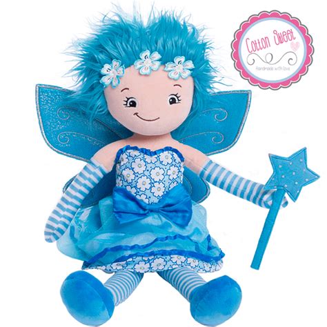 Mu Eca De Tela Personalizada Hada Azul Jade Cotton Sweet