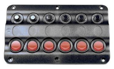 Панель на 6 переключателей для катера, лодки, яхты 160mm x 100mm 6 GANG ...