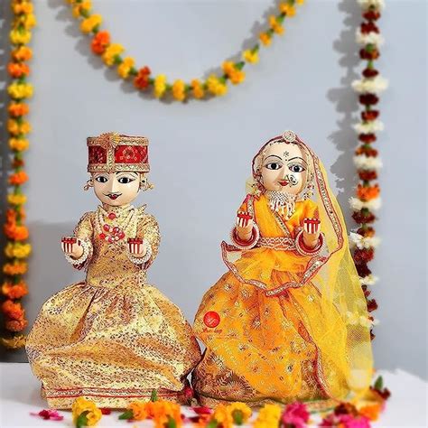 Buy Saudeep India Inches Rajasthani Wooden Isar Gangaur Idol For