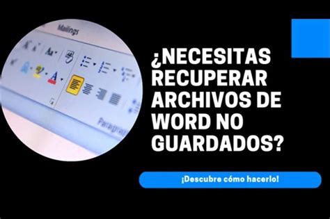 Cómo recuperar archivos de Word no guardados CMTK