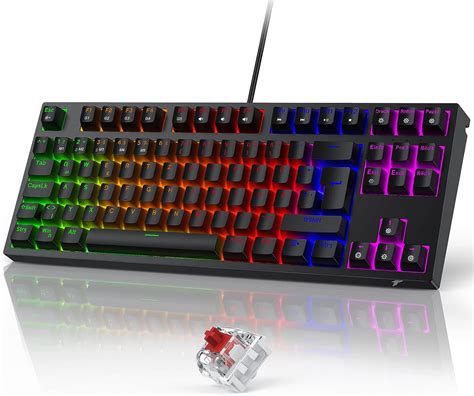 Tecurs Gaming Keyboard Mechanical Rgb Pc Aluminium Keyboard With