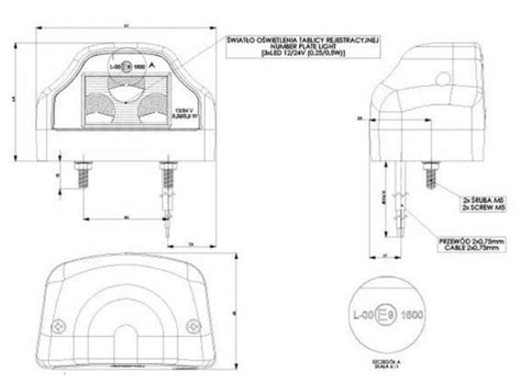 Luz para placa de matrícula 1605L0842 DyreParts Ibérica