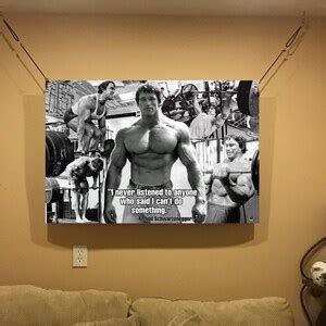 Huge 44x32 PUMPING IRON Arnold Schwarzenegger Vinyl Banner Poster