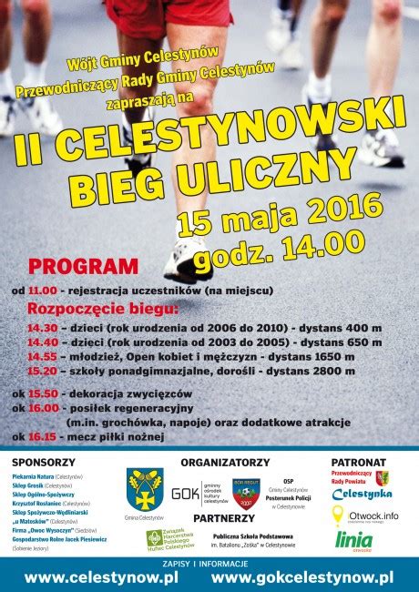 II Celestynowski Bieg Uliczny Gminny Ośrodek Kultury i Sportu