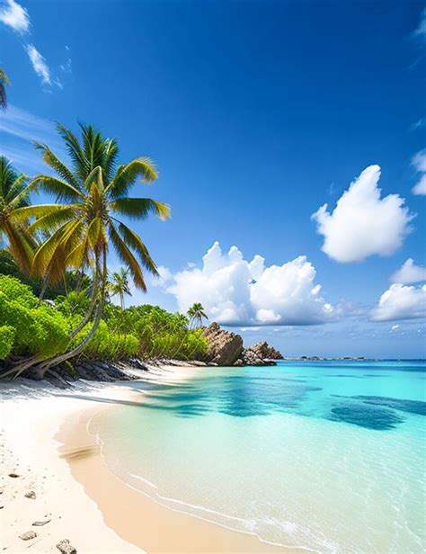 Premium AI Image | Falealupo beach surrounded by the sea and palm trees ...