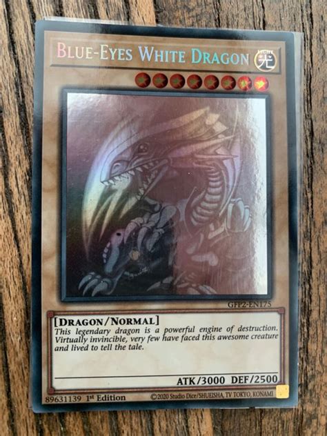 Yugioh Blue Eyes White Dragon Ghost Rare Card Catawiki