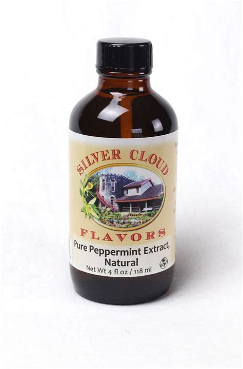 Pure Peppermint Extract Natural 4 Fl Oz Glass Bottle