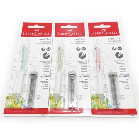 Jual MECHANICAL PENCIL AUTOCLICK FABER CASTELL PENSIL MEKANIK 2B 0