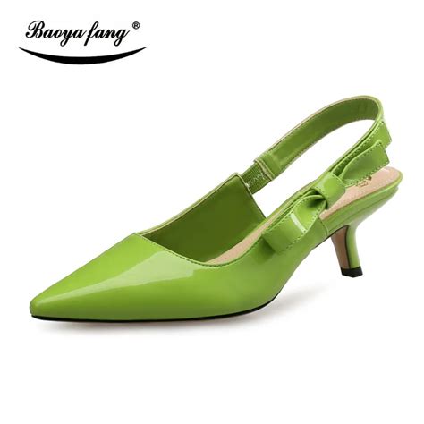 Baoyafang Patent Leather Pointed Toe Womens Summer Sandals Fashion