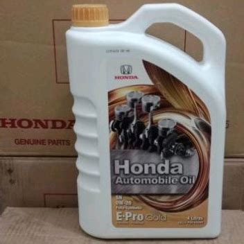 Jual Oli Honda E Pro Gold W Full Synthetic Liter Shopee Indonesia