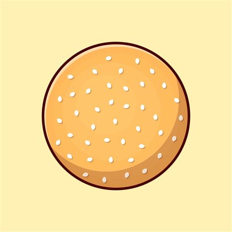 burger bun cartoon vector icon illustration 16102821 Vector Art at Vecteezy