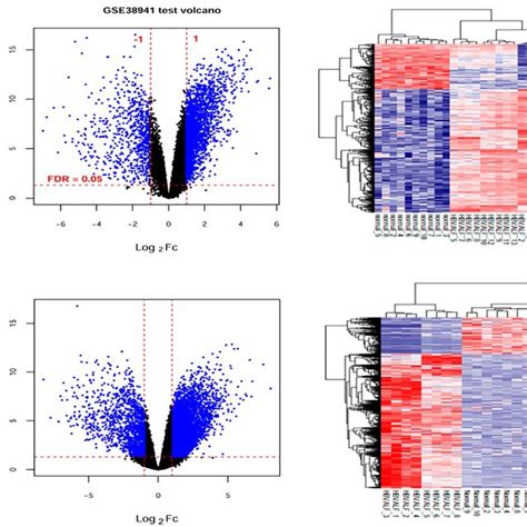 Volcano Plots And Supervised Hierarchical Cluster Heat Map Of Degs Download Scientific Diagram