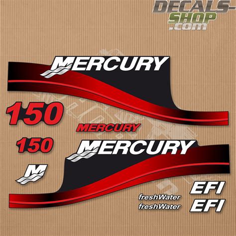 Mercury 150hp Efi Freshwater Outboard Decal Kit