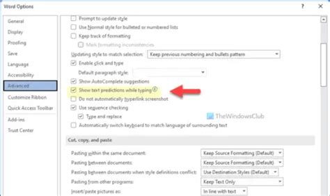 How To Enable Or Disable Text Predictions While Typing In Word