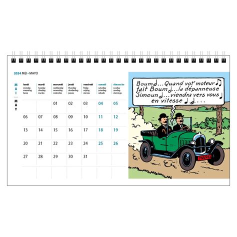 Bureau Kalender Kuifje 2024 Home BOUTIQUE TINTIN Tintin Bou