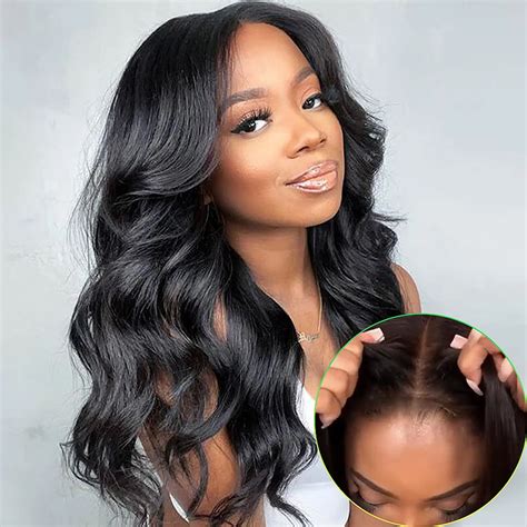 Peruca De Cabelo Humano Glueless Body Wave Para Mulheres Fechamento De