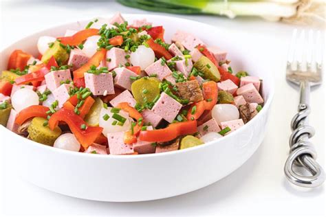 Leberkäse Salat Das Rezept von GÜNSTIG KOCHEN