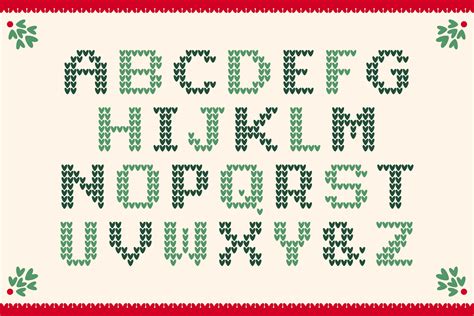 Ugly Sweater Christmas Font And Vector Patterns - Design Cuts