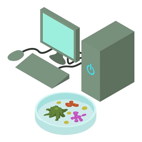 Premium Vector Lab Research Icon Isometric Vector Computer And Petri