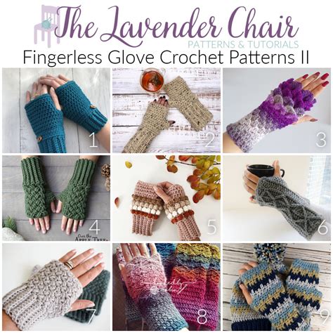 Fingerless Glove Crochet Patterns II The Lavender Chair