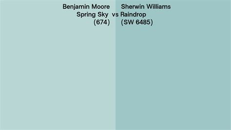 Benjamin Moore Spring Sky Vs Sherwin Williams Raindrop Sw