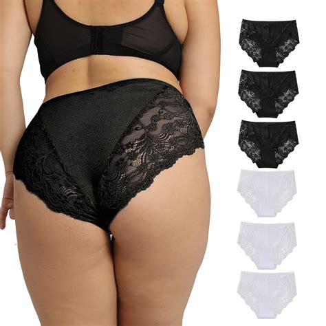 Cinvik Womens Lace Underwear High Waisted Seamless Cheeky Sexy Bikini