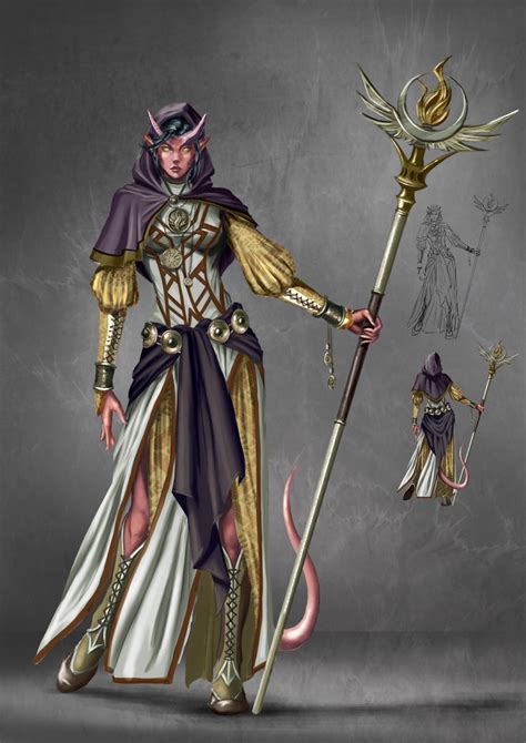 Artstation Tiefling Cleric Theresa Königseder Haller Tiefling