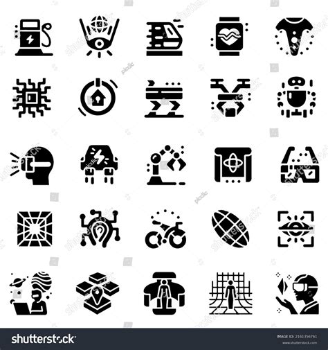 Technologies Future Virtual Reality Robotization Vacuum Stock Vector